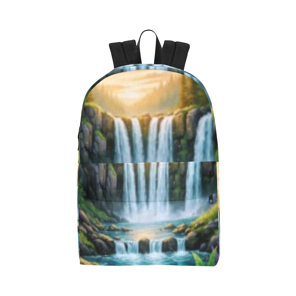 Sunset Waterfall Unisex Nylon Backpack (Model 1673)