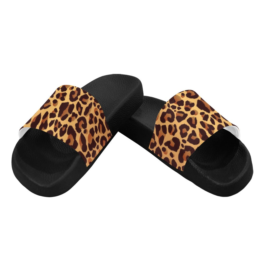 Women's Leopard Pattern Slide Sandals(Model 057)