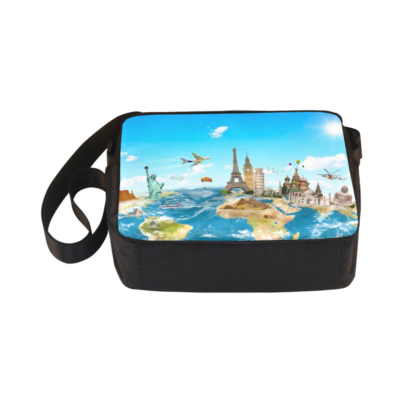 Famous Monuments of the World Classic Cross-body Nylon Bags (Model 1632)