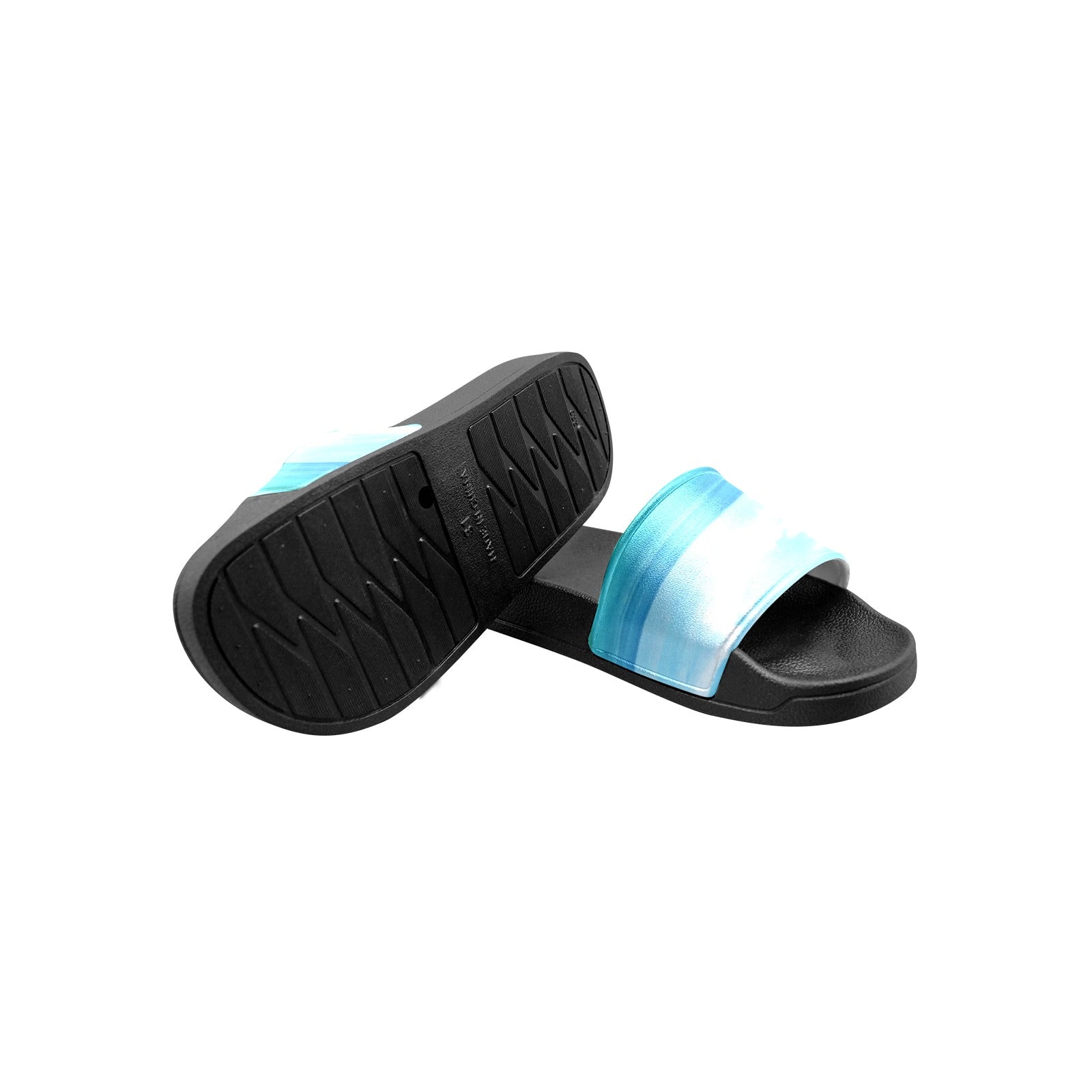 Kid's Beautiful Seascape Sun on Blue Sky Slide Sandals(Model 057)