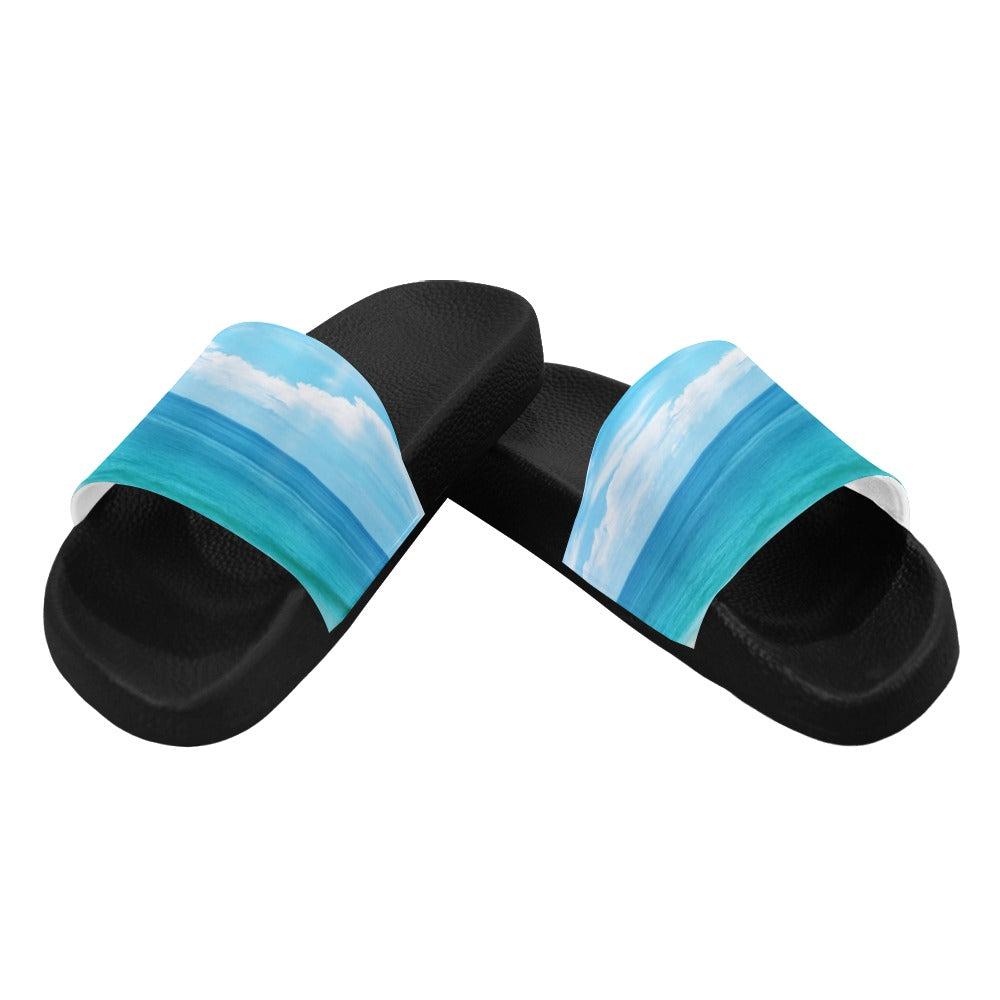 Men's Beautiful Seascape Slide Sandals(Model 057)