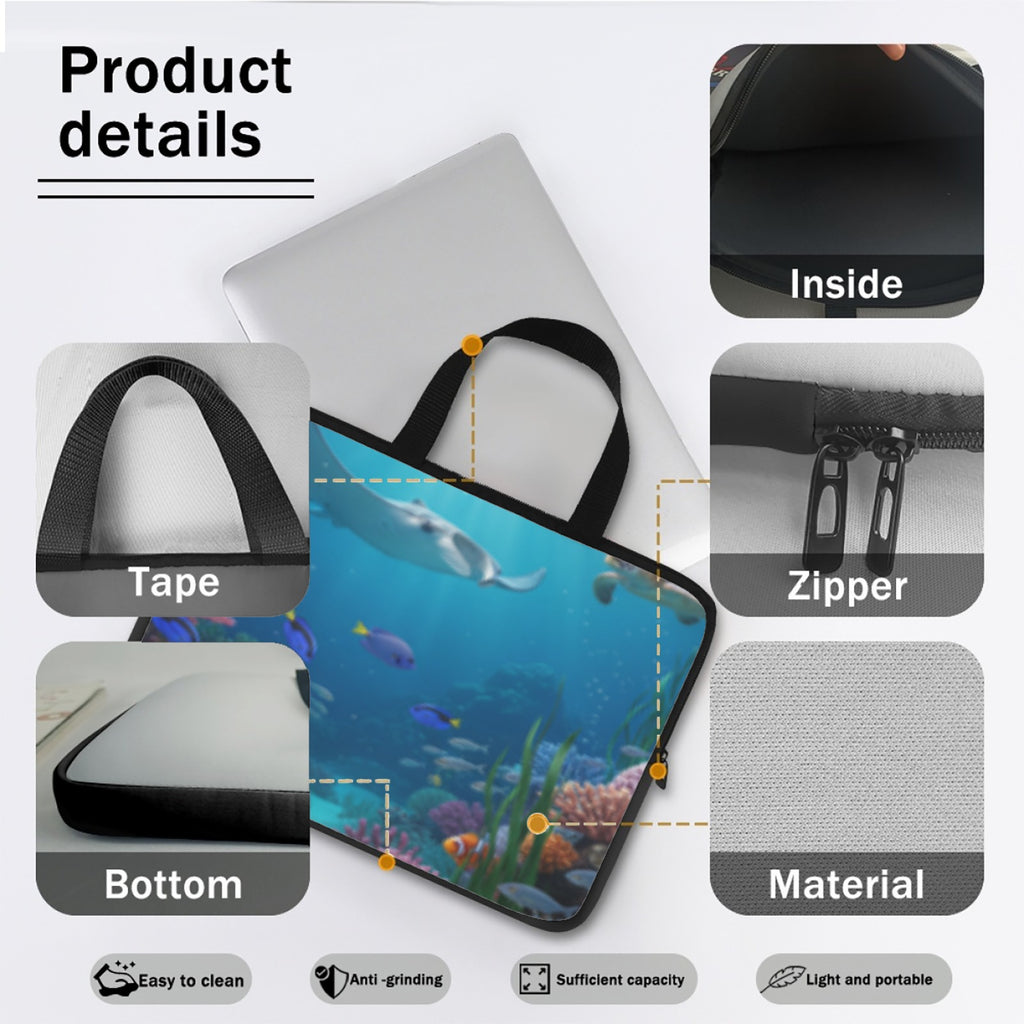 Ocean Fish Laptop Bag with Handle 17 inch