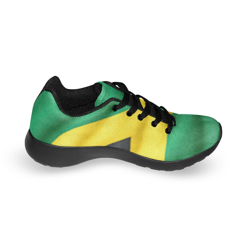 Jamaican Flag Women's Lightweight Sneakers – (Black)