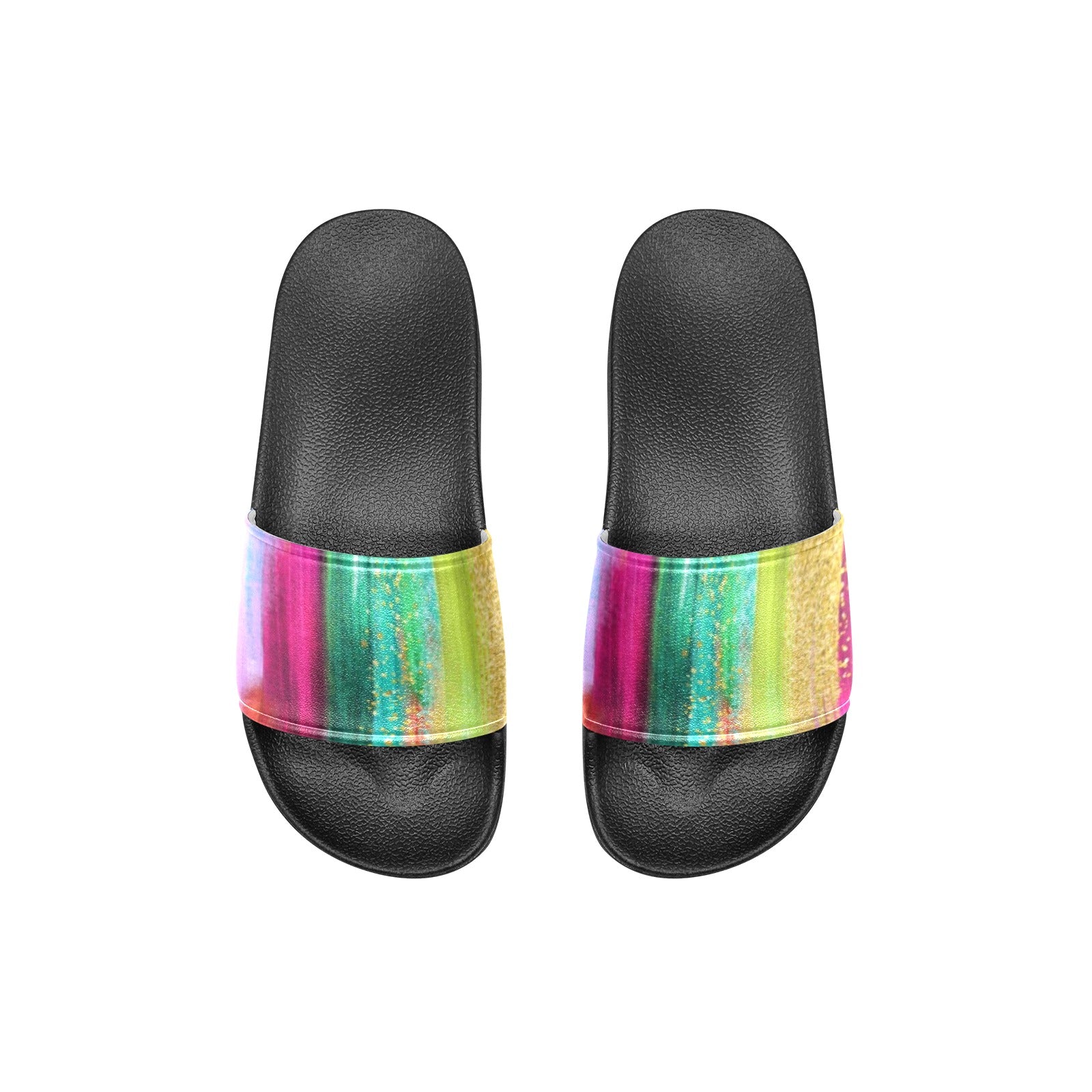 Kid's Abstract Colorful Art Slide Sandals(Model 057)