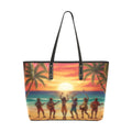 Reggae Beach Hand bag PU Leather Tote Bag(Model1709)