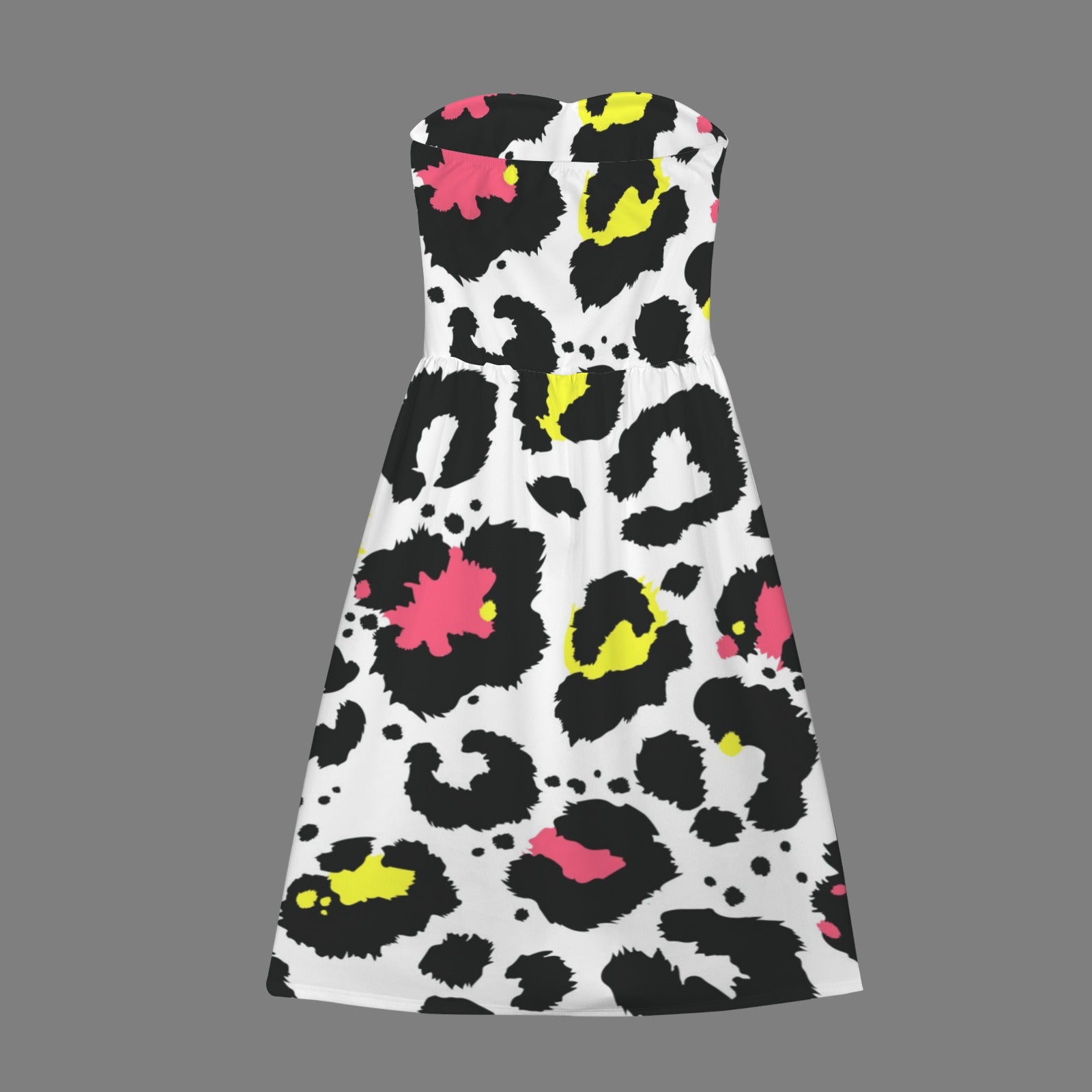 Women's Strapless Waist-Cinched Flowy Maxi Dress