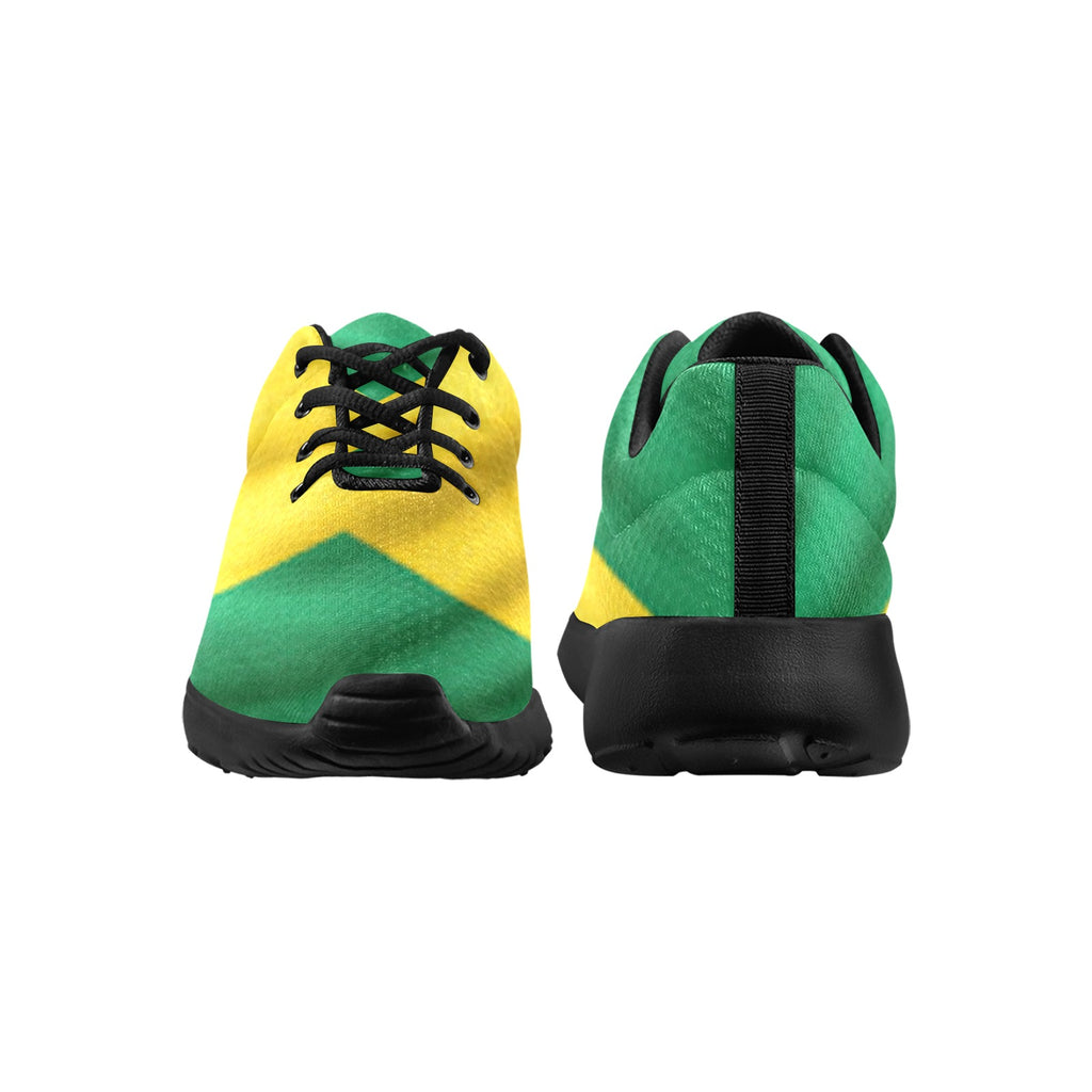 Men's Jamaican Flag Athletic Sneakers – Black
