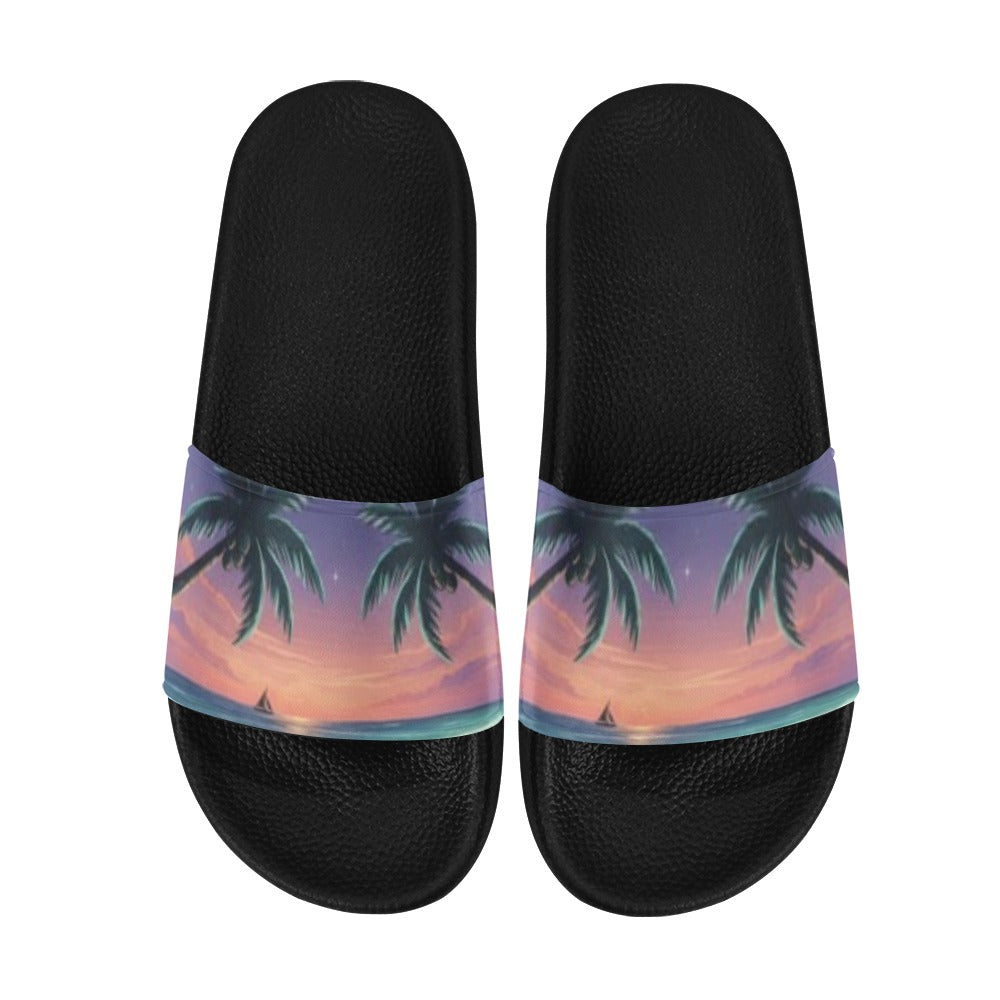 Women's Sunset Palm Beach Slide Sandals(Model 057)