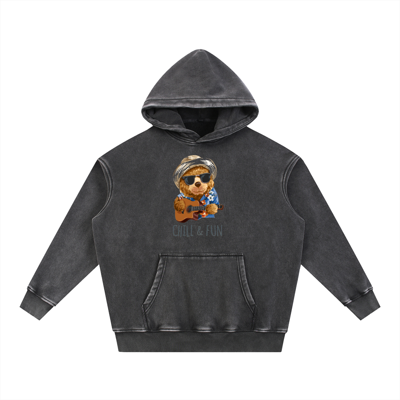 Snow Wash Fleece Oversize Hoodie