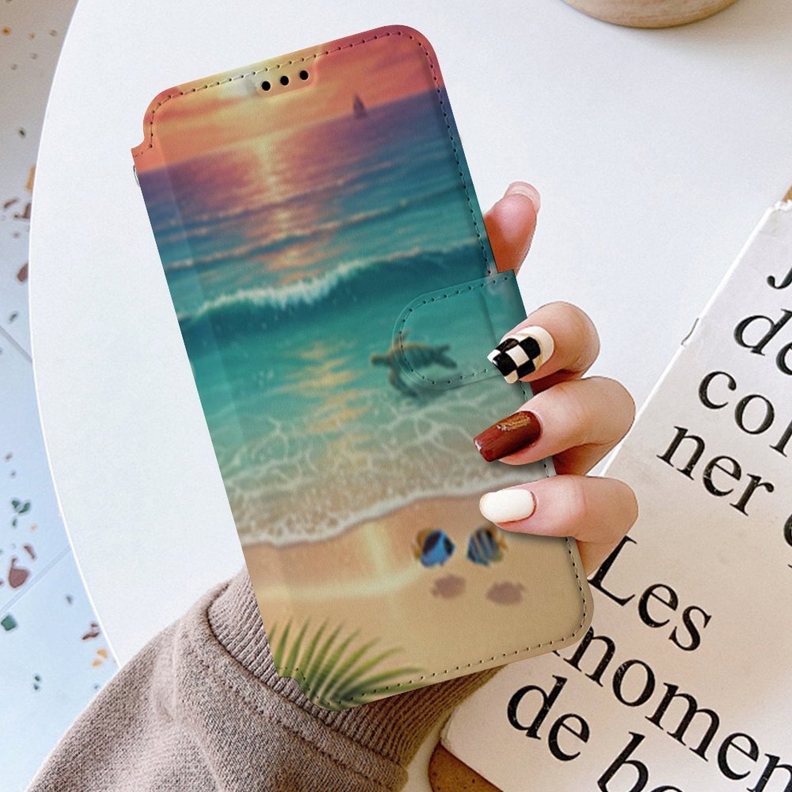 Sunset Ocean Flip Wallet Case for iPhone 17 Pro Max