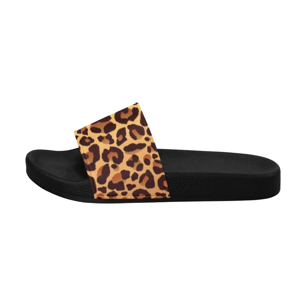 Women's Leopard Pattern Slide Sandals(Model 057)