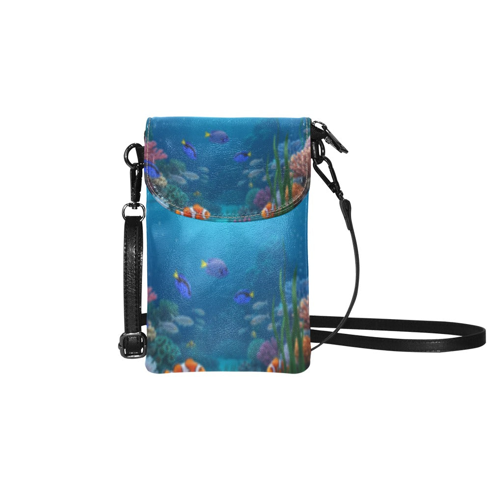 Ocean Fish PU Leather Cell Phone Purse(Model1711)