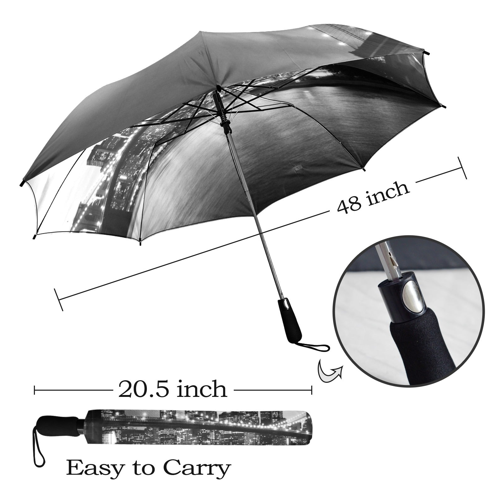Semi-Automatic Foldable Bridge  Umbrella (Model U12)
