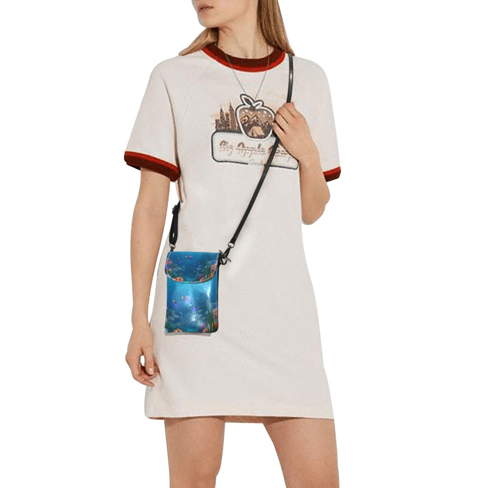 Ocean Fish PU Leather Cell Phone Purse(Model1711)
