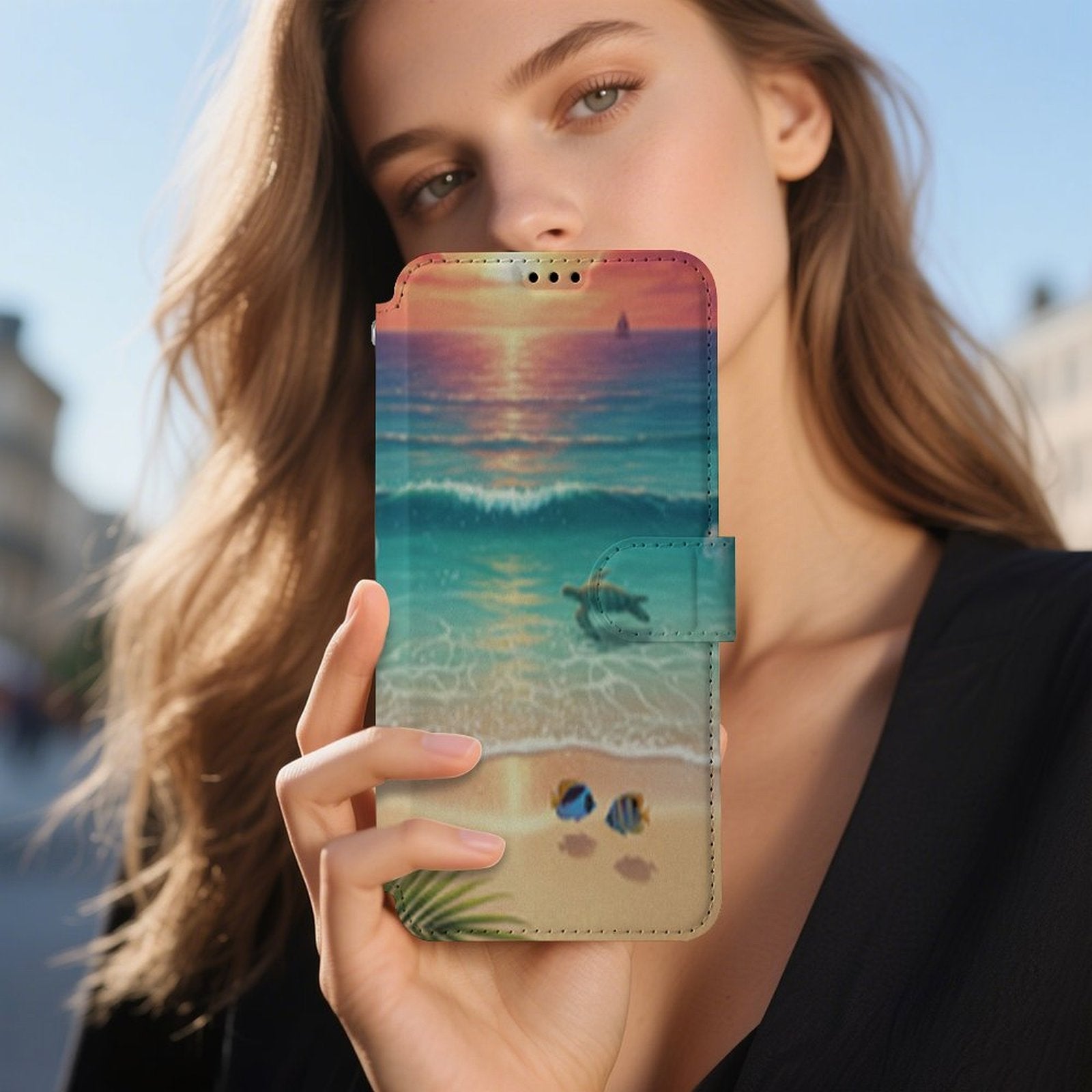 Sunset Ocean Flip Wallet Case for iPhone 17 Pro Max