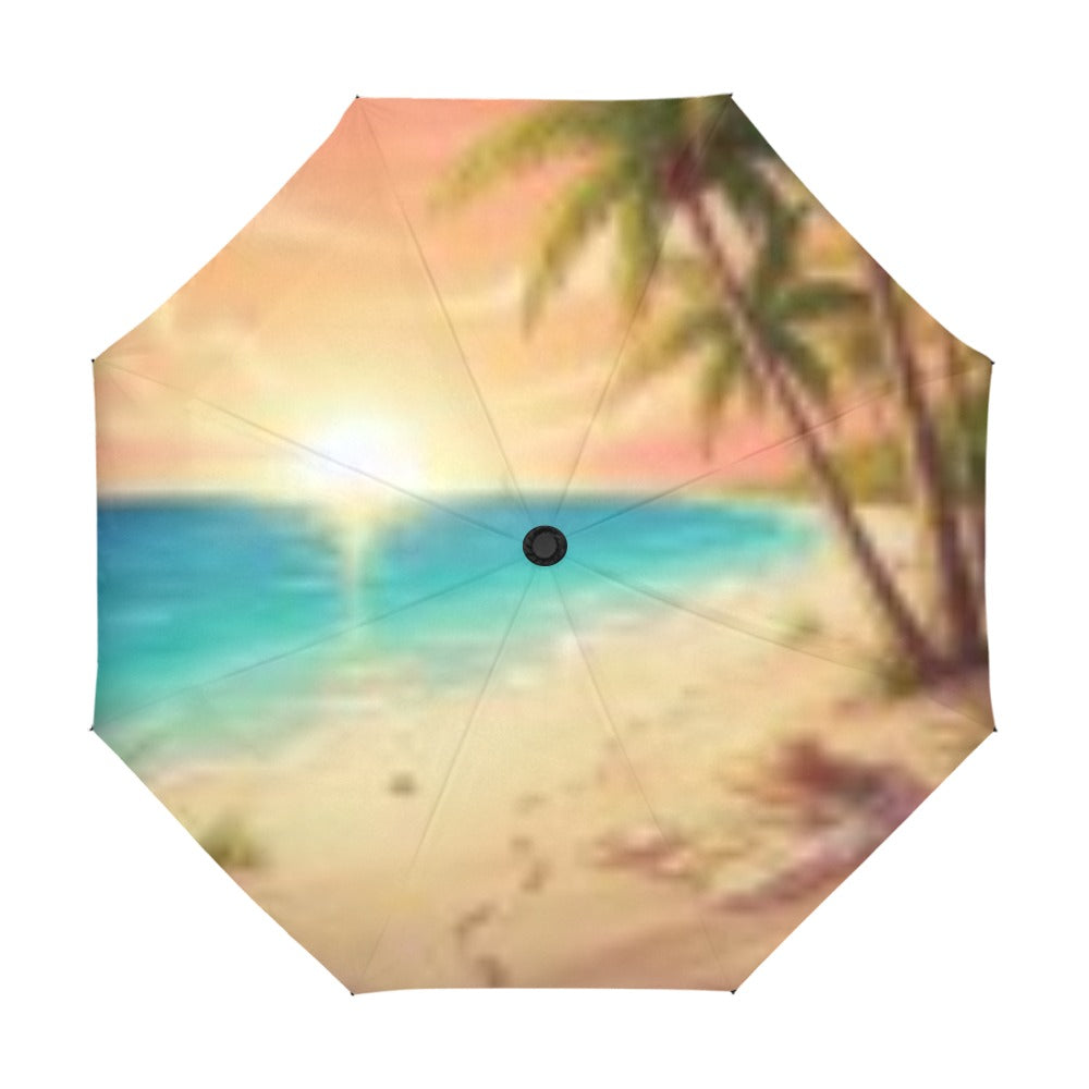 Sunset Palm Anti-UV Auto-Foldable Umbrella (Model U09)
