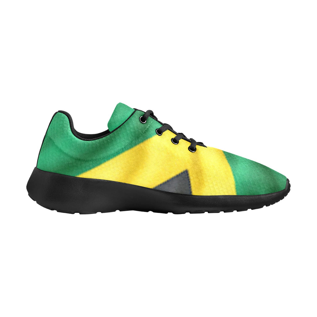 Men's Jamaican Flag Athletic Sneakers – Black