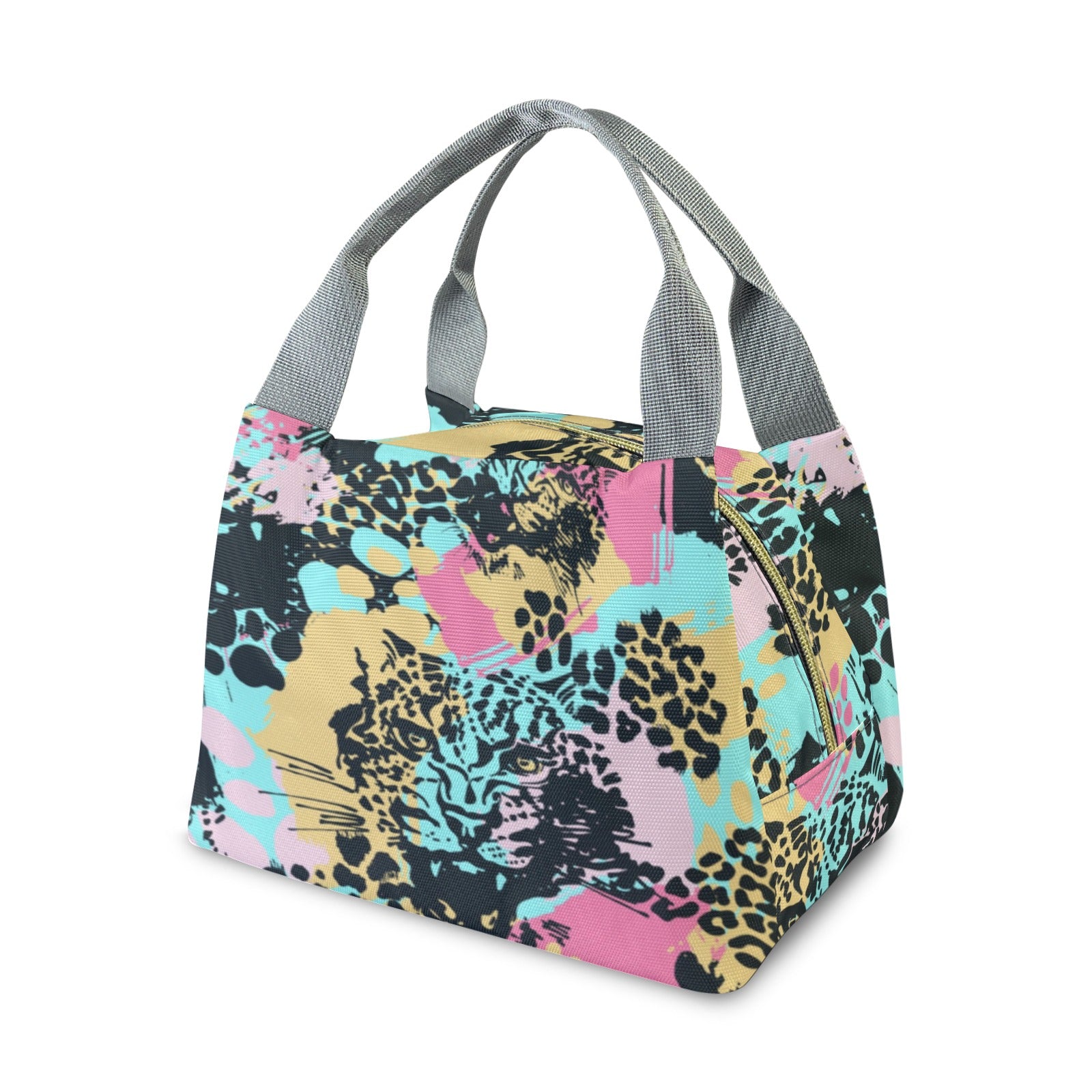 Portable Lunch Bag-Grey Handle (Model 1742) Product Title