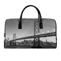 San Francisco Skyline and Bay Bridge Travel Bag-Large (Black Short Patch) (Model 1735)