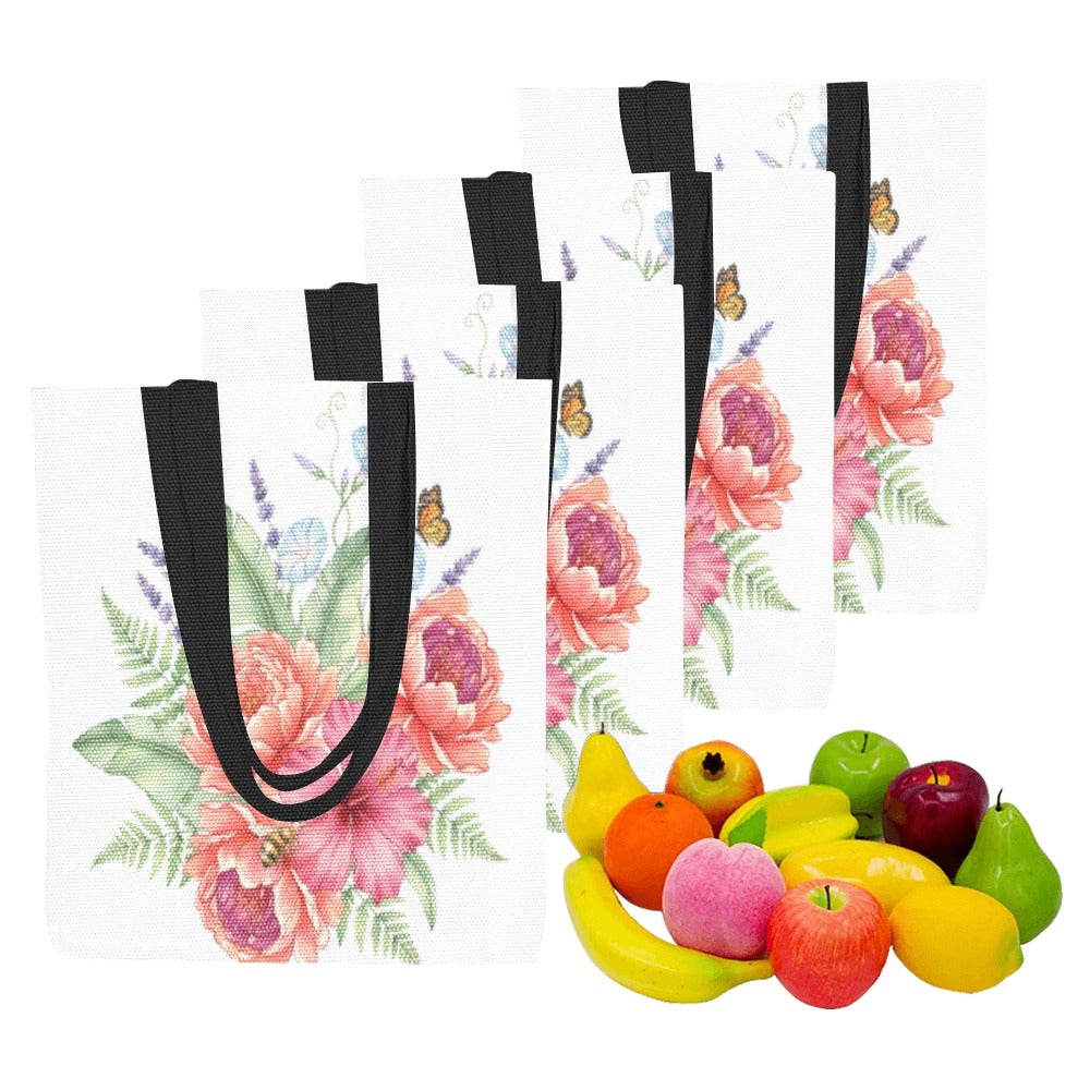 Canvas Tote Bag (Model1657) (Set of 4)
