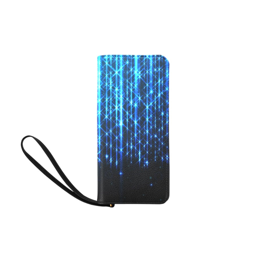Celebratory with Bright Neon Stripes of light Women's Clutch Purse (Model 1637) (Black)