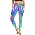 Women's Abstract Rainbow High Waist Leggings with Pockets (ModelL56)