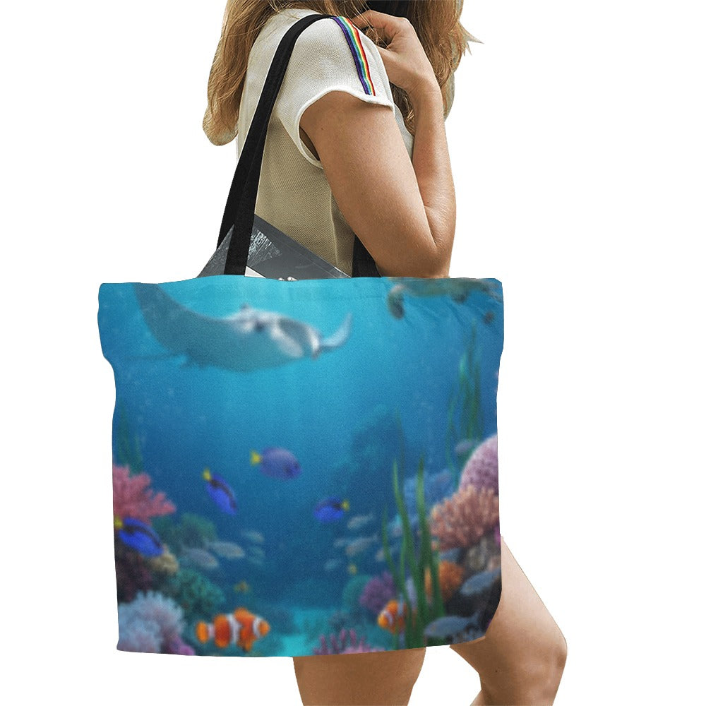 Ocean Tote Bag All Over Print Canvas Tote Bag(Model1699)(Large)